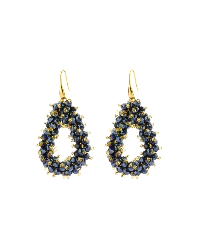 Gossip DRUPPEL MIX KRAALTJE OORBELLEN DONKERBLAUW