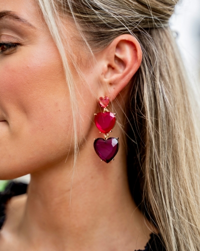 Gossip OORSTEKER 3 HARTEN ROZE MIX