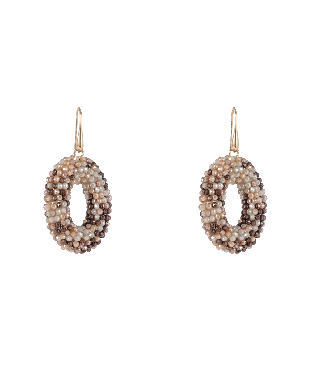 DAY&EVE BY GO DUTCH LABEL OVALE OORBELLEN LUX BRUIN