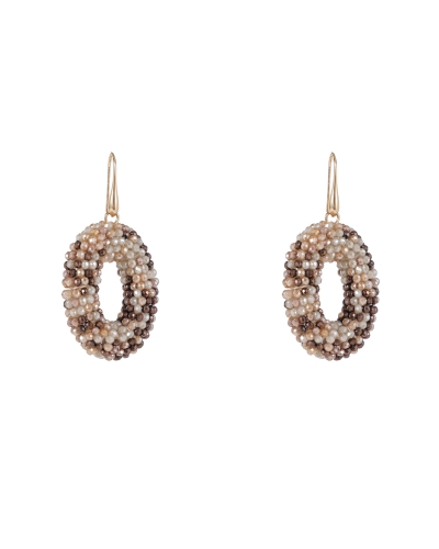 DAY&EVE BY GO DUTCH LABEL OVALE OORBELLEN LUX BRUIN