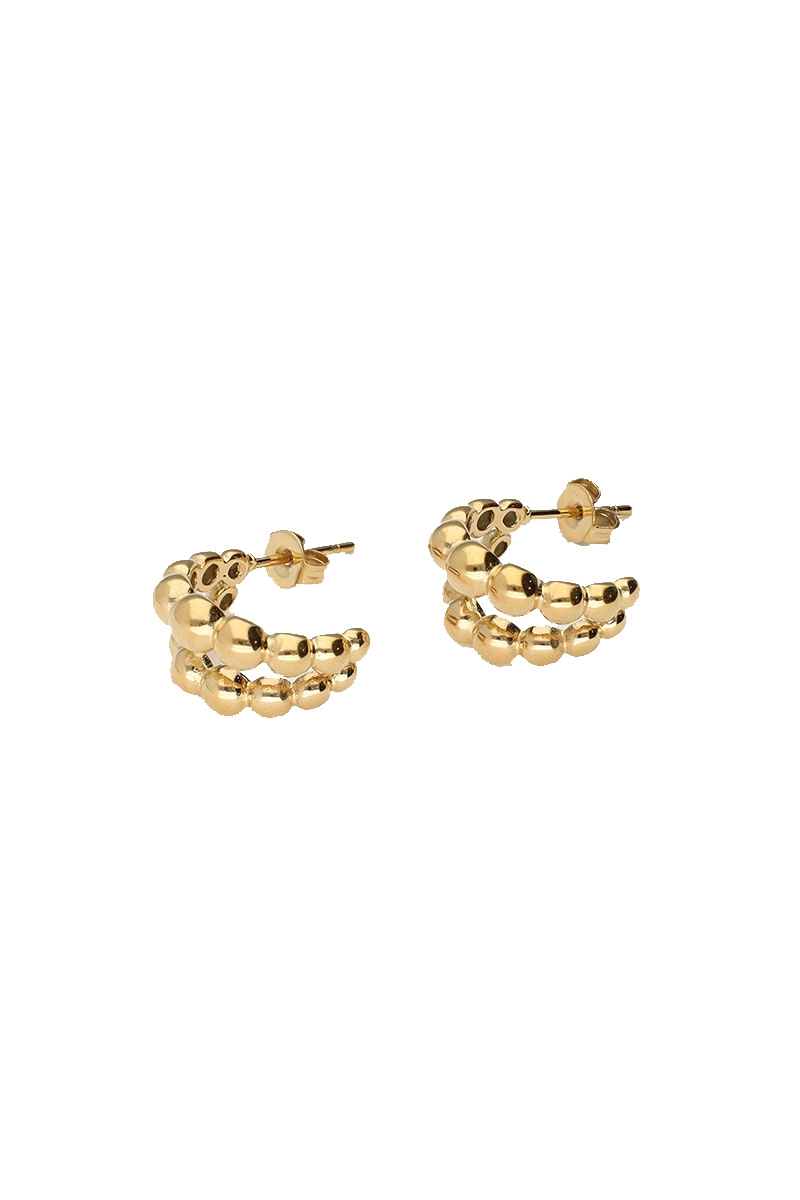 OORBELLEN MET DOTS GOUD