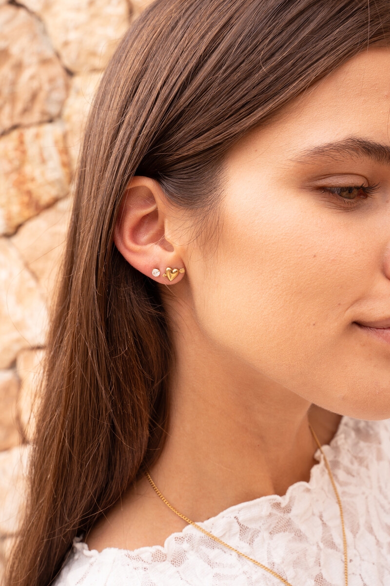 STUDS CUPIDO HARTJE GOUD