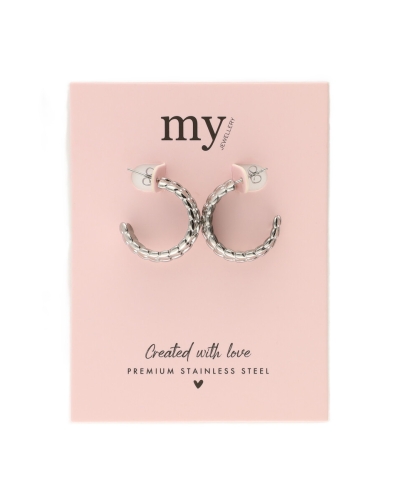 My Jewellery Earring vintage heart hoops MJ12028