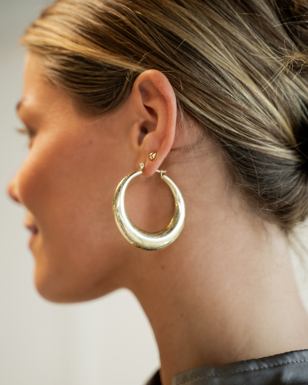 OORBELLEN BRUSHED ROND
