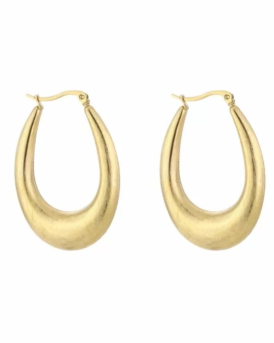 OORBELLEN BRUSHED OVAAL