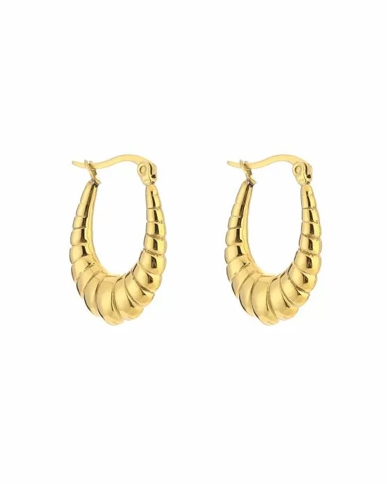 OVALEN OORSTEKER TWIST GOUD