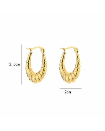 OVALEN OORSTEKER TWIST GOUD