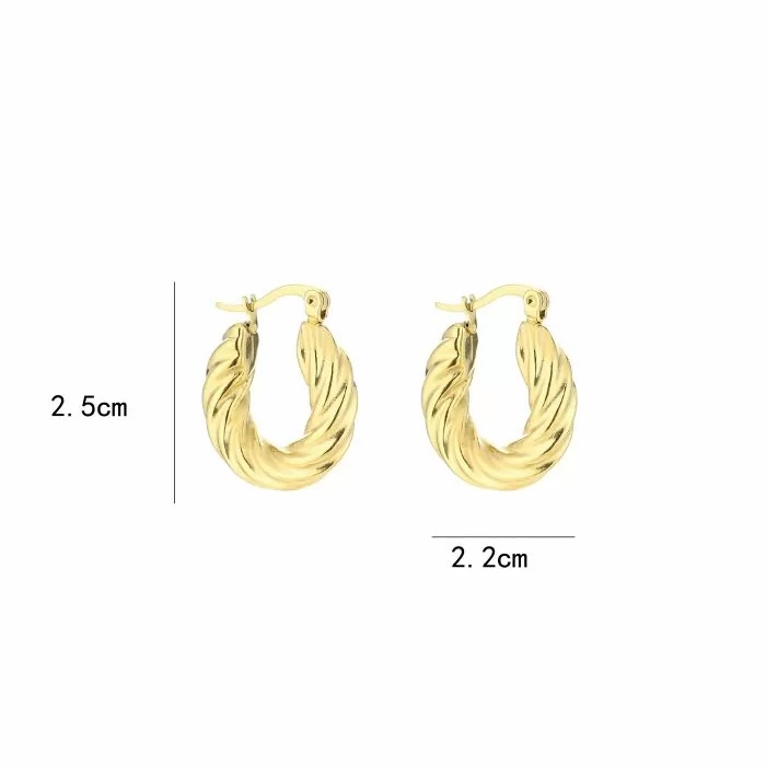 ESSENTIAL HOOP GEDRAAID GOUD