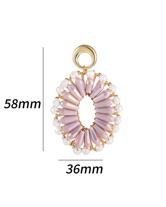 BIG BEAD OVALS OORBELLEN LILA