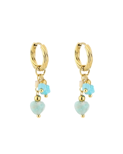 Gossip OORRINGEN KRAALTJES EN HARTJE GOUD / BLAUW