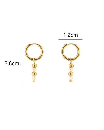 OORRINGEN PARELS EN BOLLETJES GOUD