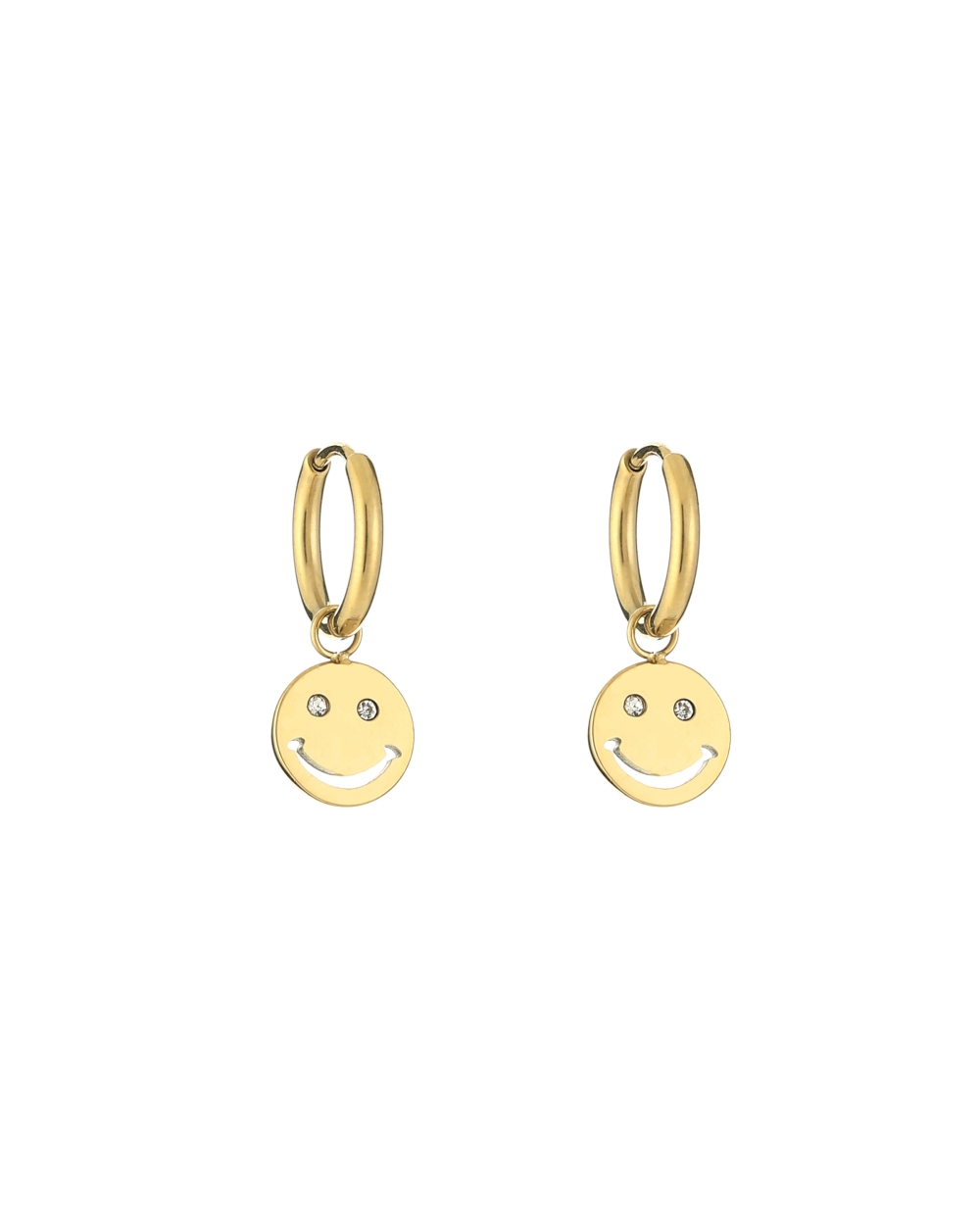OORRINGEN MET SMILEY CRYSTAL GOUD