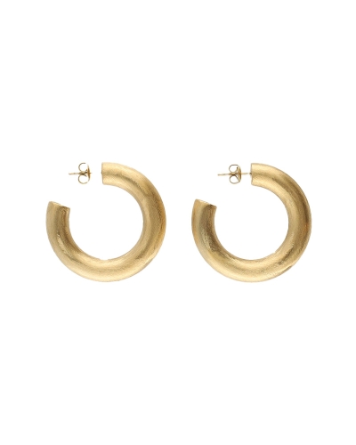 My Jewellery EARRING HOOP MEDIUM MATT GOUD