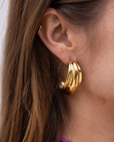 My Jewellery Earring hoops oval triple MJ12787