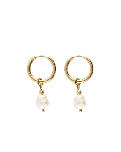 My Jewellery EARRING HOOPS PEARL GOUD
