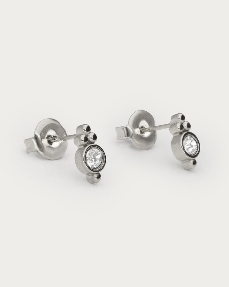 STUDS MET TRANSPARANTE STRASS DOTS