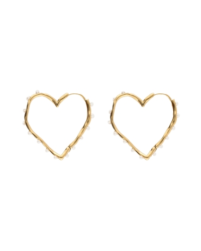 My Jewellery Earring heart pearl hoop MJ14832