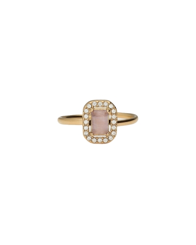 VINTAGE RING SQUARE ROZE