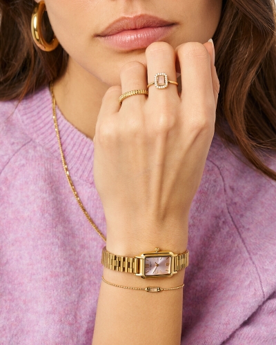VINTAGE RING SQUARE ROZE