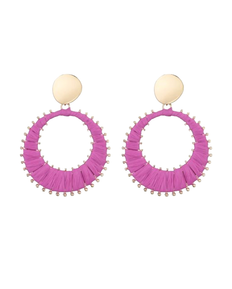 RONDE OORSTEKERS FUCHSIA