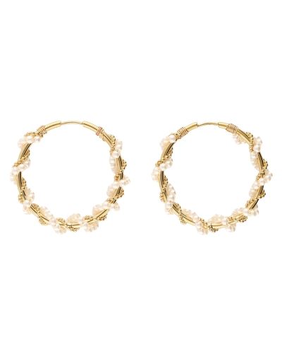My Jewellery STATEMENT OORRINGEN MET IMITATIEPARELS SWIRL GOUD