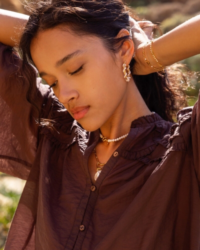 My Jewellery STATEMENT OORRINGEN MET IMITATIEPARELS SWIRL GOUD
