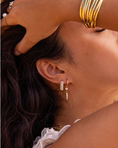 My Jewellery Earring hoop mini pearls MJ16052
