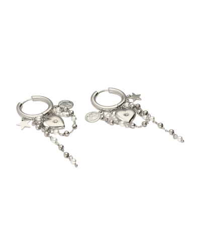My Jewellery Earrings heart pearl string MJ13663