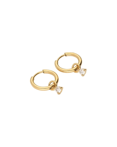 My Jewellery Earring mini hoop transparant stras MJ14718
