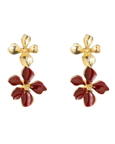 Day & Eve Double Flower Dangle E65108-3