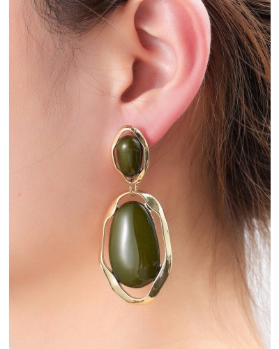 Day & Eve Oval Stone Dangle E65116-3