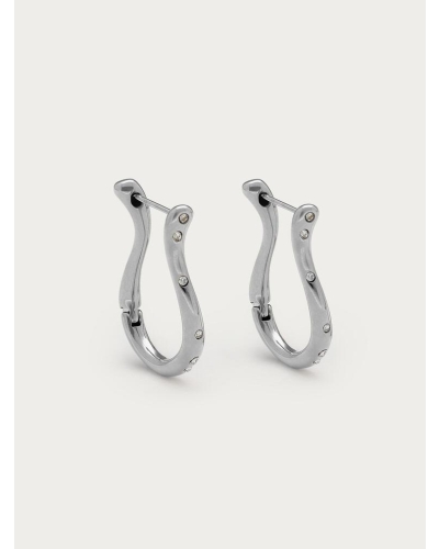 My Jewellery Earring organic rectangular hoop st MJ16951