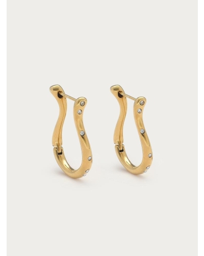 My Jewellery Earring organic rectangular hoop st MJ16951