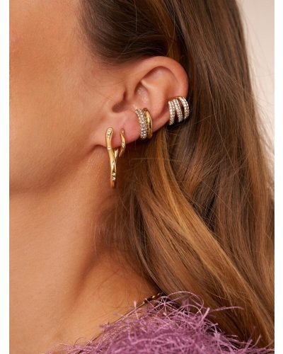 My Jewellery Earring organic rectangular hoop st MJ16951
