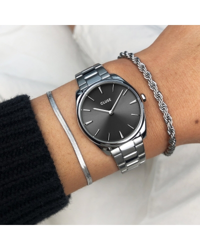 CLUSE FÉROCE PETITE HORLOGE ZILVER 