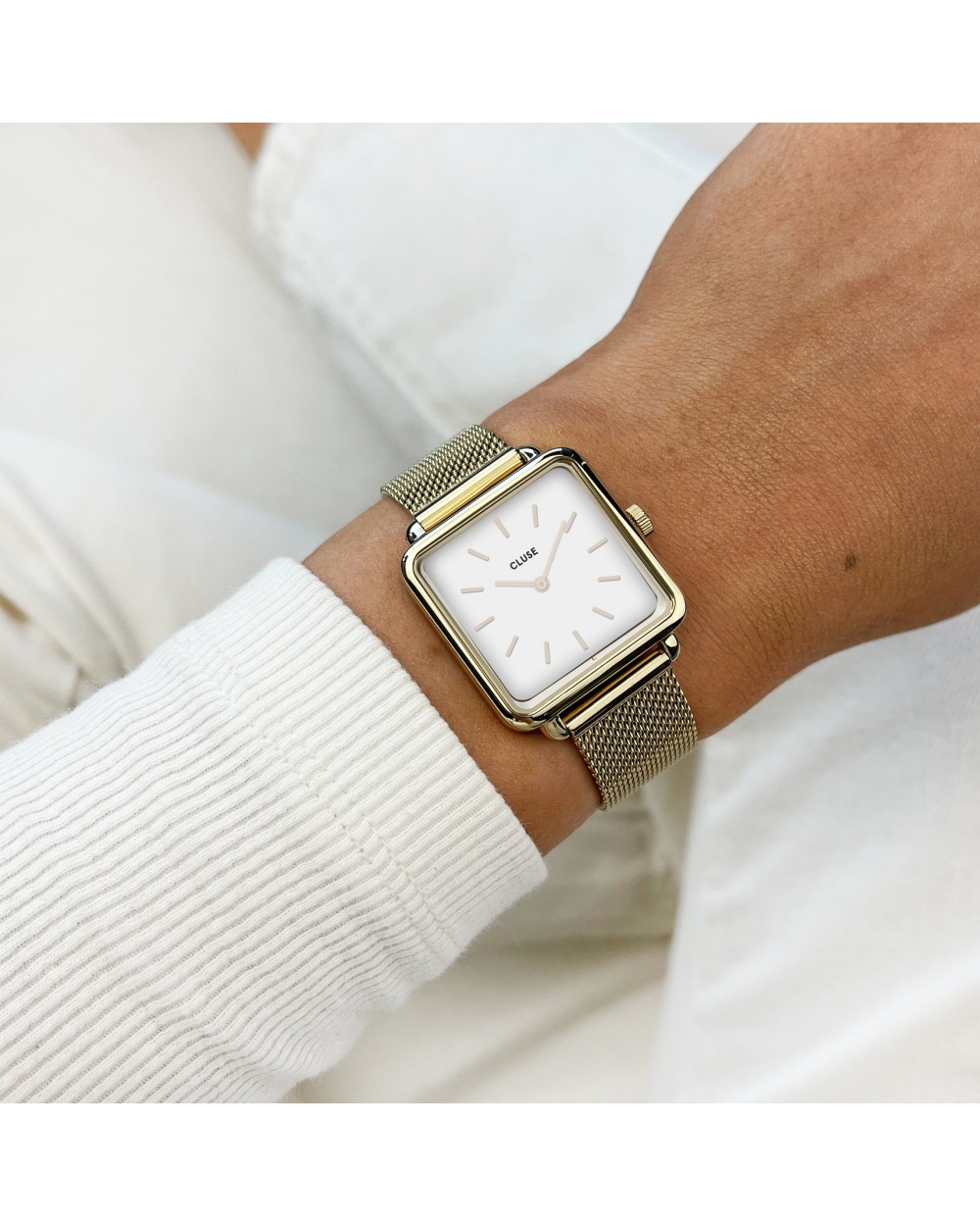 LA TÉTRAGONE MESH HORLOGE GOUD 