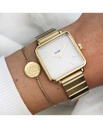 CLUSE LA TÉTRAGONE HORLOGE GOUD 