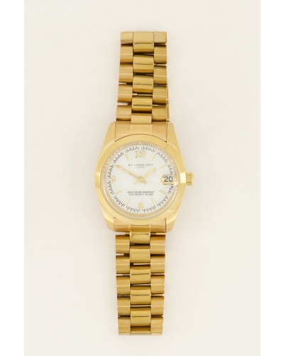 My Jewellery HORLOGE MET SCHAKELBAND EN WITTE WIJZERPLAAT