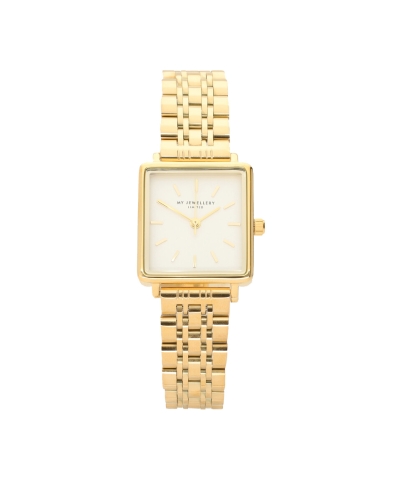 My Jewellery HORLOGE WITTE WIJZERPLAAT GOUD