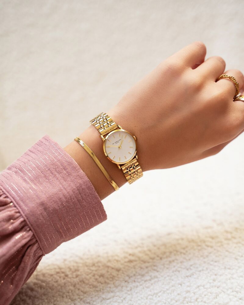 ROND GOUD HORLOGE MET KLEINE WIJZERPLAAT