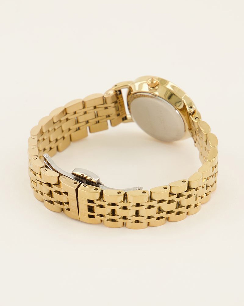 ROND GOUD HORLOGE MET KLEINE WIJZERPLAAT