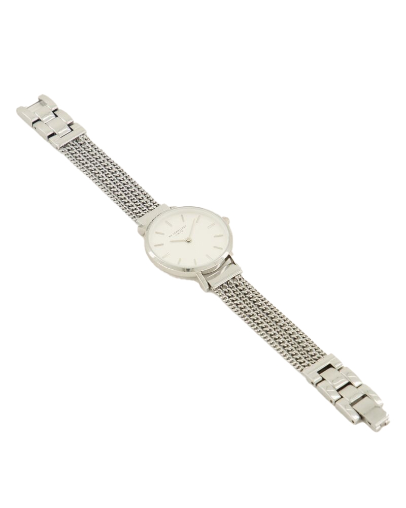 HORLOGE MET LOSSE SCHAKELKETTINGEN ZILVER