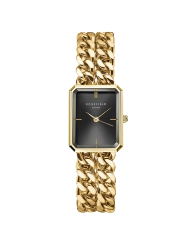 ROSEFIELD ROSEFIELD THE OCTAGON XS DOUBLE CHAIN GOUD EN ZWART
