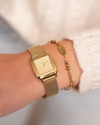 My Jewellery HORLOGE MET VIERKANTE WIJZERPLAAT GOUD