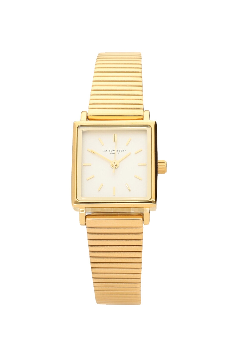 HORLOGE MINI STREEPJES GOUD
