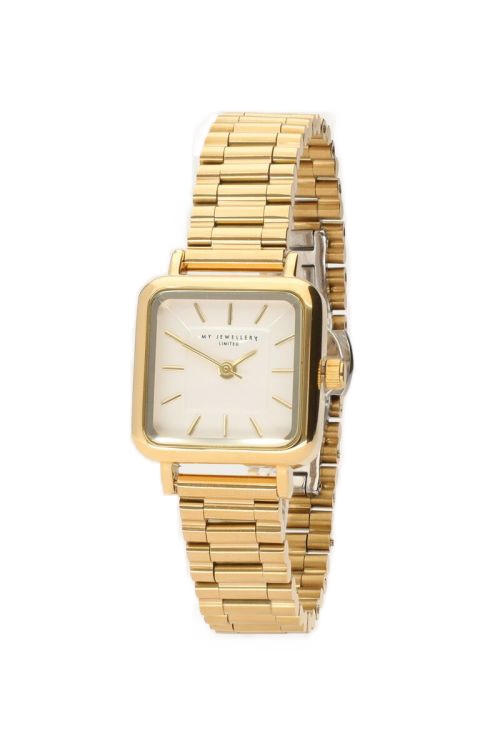 VIERKANT VINTAGE HORLOGE GOUD