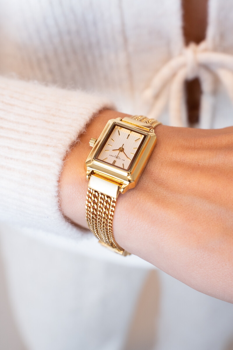 HORLOGE MET KETTING GOUD