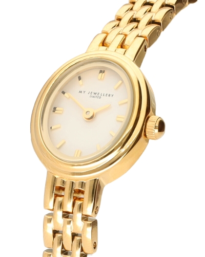 MINIMALISTISCHE OVALEN HORLOGE GOUD