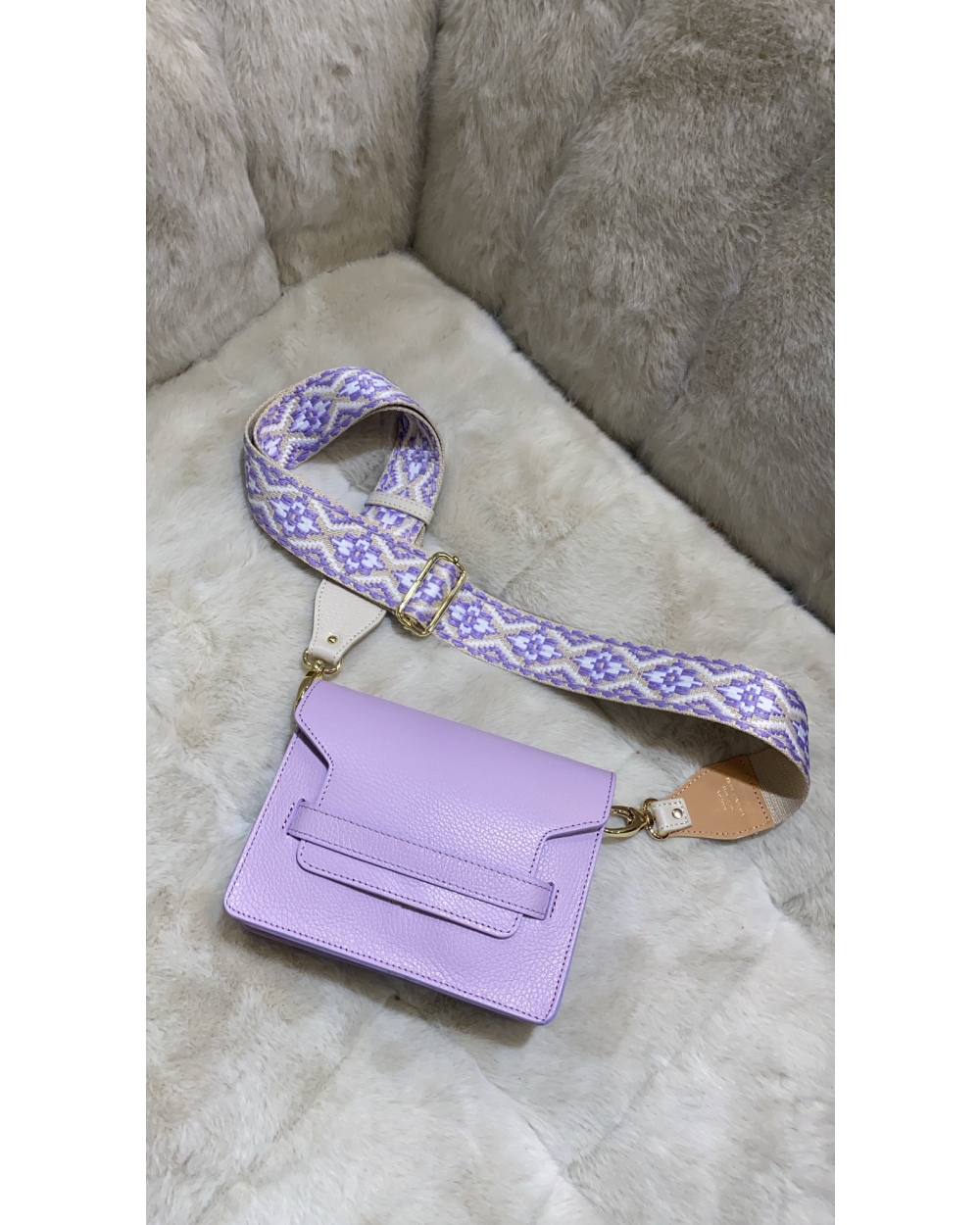 BAG STRAP AZTEC LILA