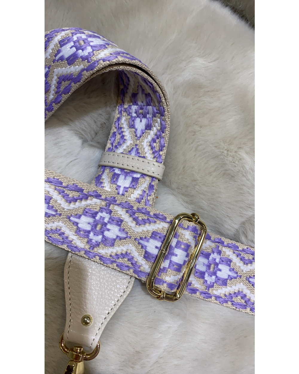 BAG STRAP AZTEC LILA
